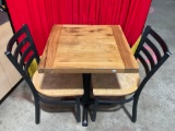 CAFFE TABLE AND CHAIRS FROM OLYMPIA BISTRO.