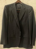 Hickey Freeman Customized Clothing Navy Jacket 100% Wool