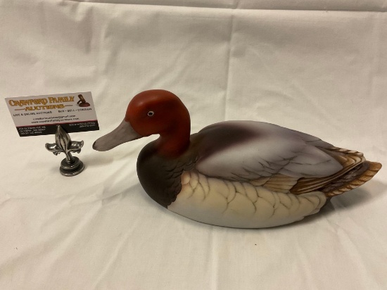 Vintage hand painted porcelain duck CANVASBACK by Andrea by Sadek, #7915