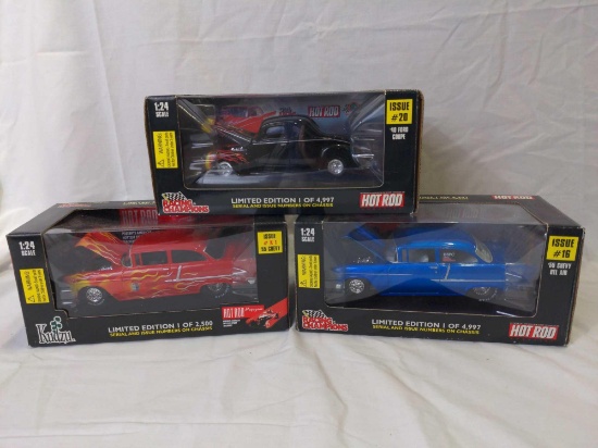 3 Racing Champions 1/24 Scale Hot Rods NIB