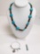Lot of Turquoise Jewelry - 925 Silver and 14k Gold