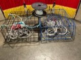 Lot of Commercial crab traps and accessories.