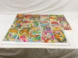 collection of vintage DC comics from different series.