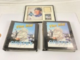 Lot of vintage baseball cards and framed Ken Griffey Jr. framed collectible.