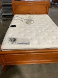 QUEEN SLEEP NUMBER BED ADJUSTABLE with controls and sleigh bed frame.