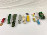 Collection of loose vintage die cast Ralstoy, Line Mar Toys, Corgi Toys, Miniature Jet & Hubley