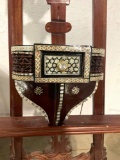 Ornate Moroccan Mother of Pearl Arabesque Shelf with drawer