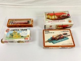 collection of vintage train accessories and car all in original boxes.