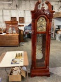 Beautiful Cherry RIDGEWAY Fairfax Grandfather Clock w/ Original keys and Manual.