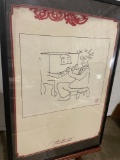 Lithograph Sketch of Borrowed Time by John Lennon
