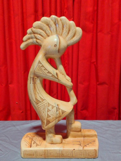 Kokopelli Ceramic Statue by Mitchell Blackhorse