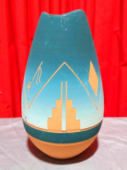 Sioux Pottery Vase Signed Martin DeCory