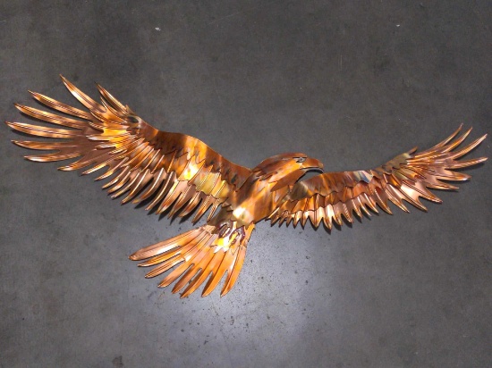 Eagle Soaring Copper Sculpture from Studio G7 in New Mexico