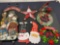 Sheet Metal Christmas Wall Hangings, Happy Holidays Sleigh Hanging,