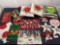 Lot of Christmas Decor Items, Wall Hangings, Pillowcase, Table runners, 3 pillows