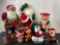6 Assorted Santa Claus Figures, an Alvin, and a Snoopy Figures
