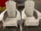 Vintage Adirondack wooden outdoor chairs.