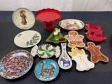 Lot of Holiday Plates and Trays