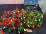 4 strands of 150 Garland-Style Lights, and 4 strands of c9 Vintage style Christmas Lights.