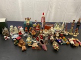 Assorted Resin and Ceramic Christmas Figures and Ornaments