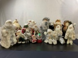 15 Smaller Assorted Santa Claus Figures of various styles