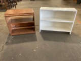Lot of two miscellaneous wood shelves.