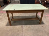 Vintage wooden drafting table.