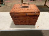 Vintage woven picnic basket.