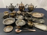 Large Lot of Silver-plated dishes 22 pcs 1881 Rogers, Int'l Silver, Rogers and Bros, Gotham Silver