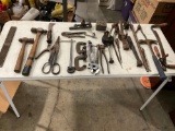 Lot of miscellaneous Tools with wrenches, hammers and more.