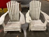 Vintage Adirondack wooden outdoor chairs.