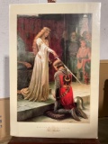 Printed Poster of a famous piece The Accolade by Edmund Blair Leighton