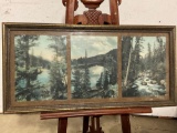 Vintage Framed collection of 3 Nature Photos by one of the Schlechten brothers.