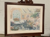 Framed Print of a sunroom by C. Winterle Olson