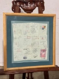 Framed pages of a well traveled Passport