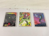 Collection or 3x The Creators Universe trading cards, in protective cases