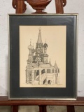 Framed Vintage Print of St. Basil's Cathedral
