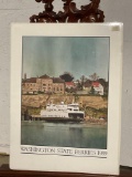 Pencil Signed Alex Young Washington State PORT TOWNSEND Ferry Poster