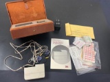 Vintage 1986 Tenzcare 3M Tens Unit Dual Channel Muscle Stimulator in original leather case
