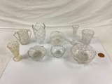 Assortment of various crystal and glass pieces, 9ct