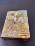 Wooden Box with a Native American diorama on the lid