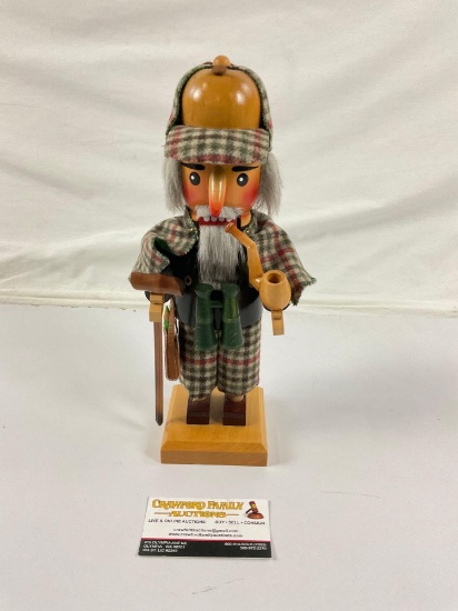 Charming Sherlock Holmes Steinbach Nutcracker, 12in tall