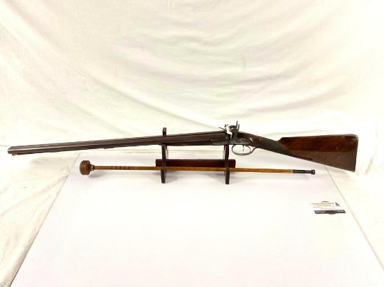 Antique Circa Early 1800's Henry Tatham Double barrel Percussion Sporting riffle in Great cond.