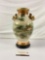 Vintage Ornate Japanese Style Vase with wooden stand