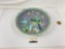 Vintage 18in Japanese Nippon Porcelain Peacock Decorative Plate,