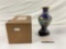 Beautiful Chinese Pilque-de-Jour Transparent Enamel Vase stand and original box