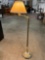 Vintage Swing-Arm Brass Floor Lamp with Marble base accent