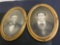 2 Antique 1917 Photos in matching oval frames