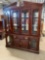 Beautiful CHINA CABINET with glass shelves and base.