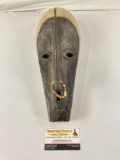 Fang Style Hand Carved Wood Wall Mask from Ghana
